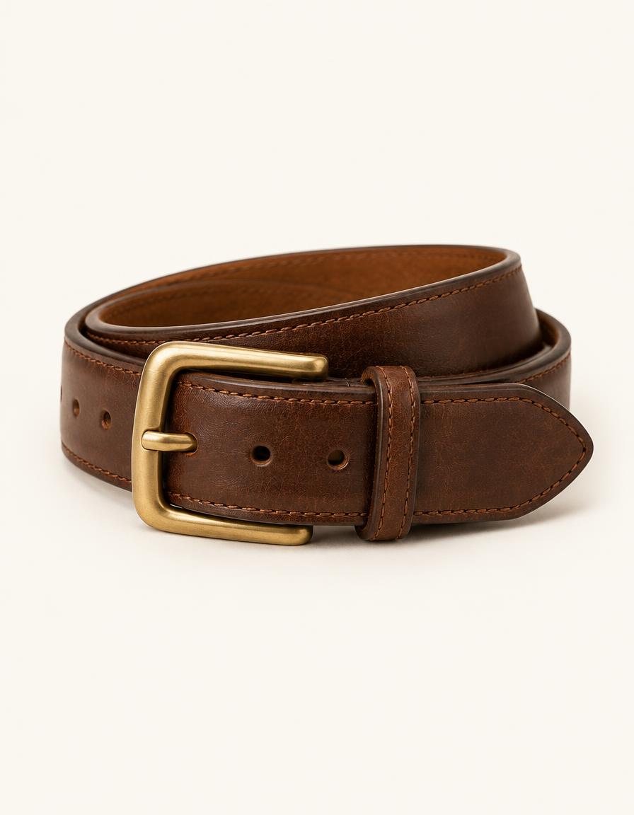Demo brown leather belt